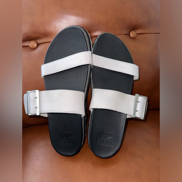 SOREL: 10.5 Women’s Roaming Slide Sandals - Sea Salt - Picture 4 of 12